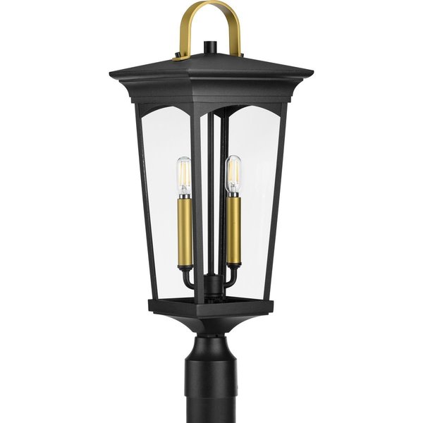 Progress Lighting Chatsworth Collection Black Two-Light Post Lantern P540067-031